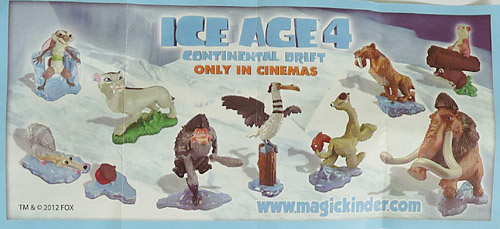 Figuren Beipackzettel von ICE AGE